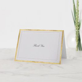 Carte De Remerciements Formal Elevated Gold Ivory Modern Classic Wedding