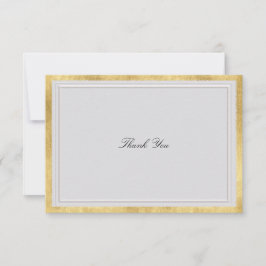 Carte De Remerciements Formal Modern Classic Elevated Gold Ivory Wedding