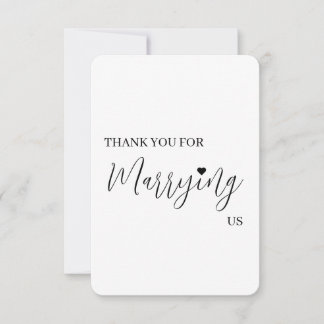 Carte de remerciements fournisseur mariage - Offic