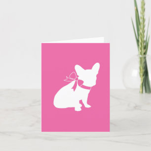 Carte De Remerciements Français Baby shower Bulldog Français Français ros