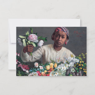 Carte De Remerciements Frédéric Bazille - Jeune femme aux pivoines
