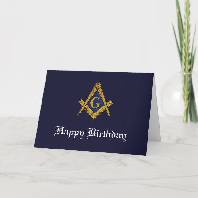 Carte De Remerciements Freemason Mason Freemason (Devant)