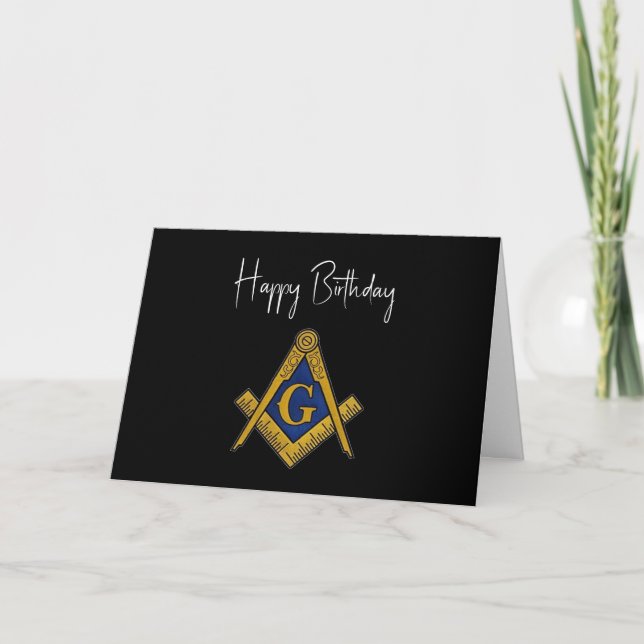 Carte De Remerciements Freemason Mason Freemason (Devant)