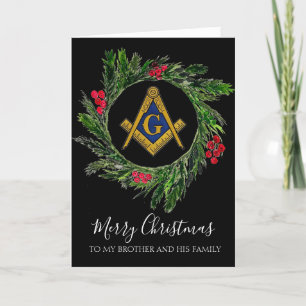 Carte De Remerciements Freemason Mason Freemason Noël