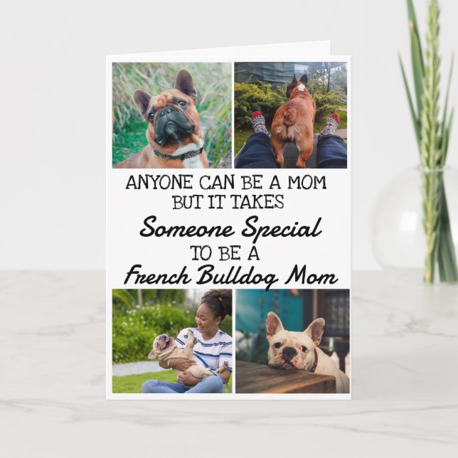 Carte De Remerciements French Bulldog...Carte de la Fête des Mères (Devant)