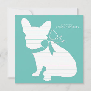 Carte De Remerciements French Bulldog Frenchie Chien Chien Chien Chien Ch