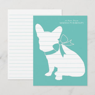 Carte De Remerciements French Bulldog Frenchie Chien Chien Chien Chien Ch