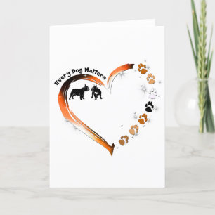 Carte De Remerciements Frenchie Every Dog Matters Golden Heart Pet pour a