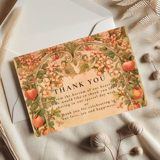 Carte De Remerciements Fresh Orchard Botanical Wedding (Créateur téléchargé)