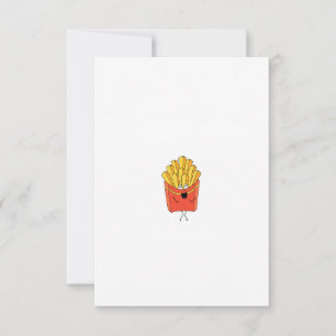 Carte De Remerciements Frites, chips, thème frites chaudes