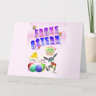 Carte De Remerciements Frohe Ostern