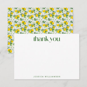 Carte De Remerciements Fruit Motif Citron d'été Fête des mariées sur mesu