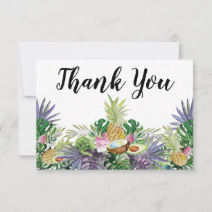 Carte De Remerciements Fruit Tropical   Remerciement Pluie de Verdure