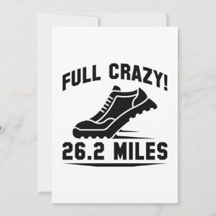 Carte De Remerciements Full Crazy 26,2 Miles