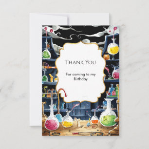 Carte De Remerciements Fun Chimie Laboratoire Scientifique Anniversaire