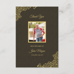 Carte de remerciements funèbre