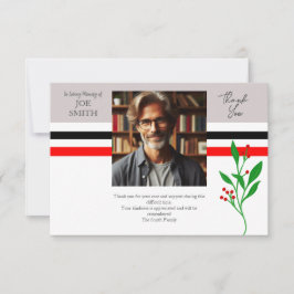 Carte De Remerciements Funérailles botaniques modernes