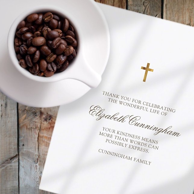 Carte De Remerciements Funérailles commémoratives Croix moderne et simple (Créateur téléchargé)