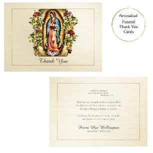 Carte De Remerciements Funérailles de Notre-Dame de Guadalupe