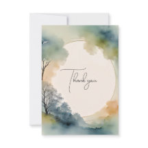 Carte de remerciements funéraire à l'aquarelle art