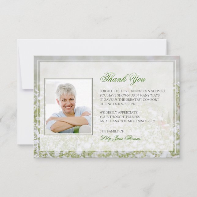 Carte de remerciements funéraire commémoratif de F (Devant)