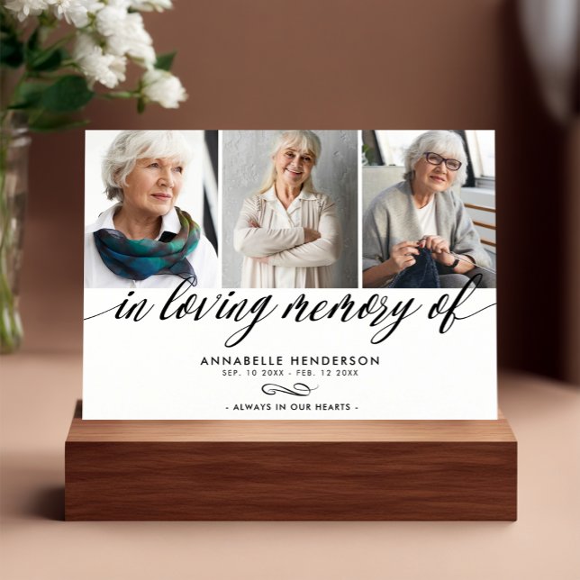 Carte de remerciements funéraire de collection pho (Créateur téléchargé)