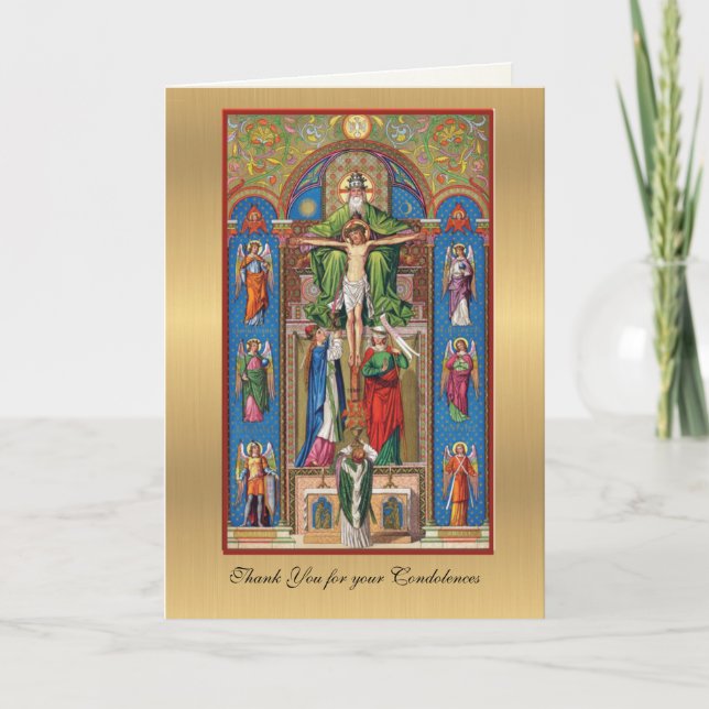 Carte de remerciements funéraire de Condolence Cat (Devant)