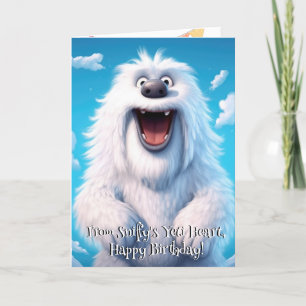 Carte De Remerciements Funny Chien Monster : Sniffy Yeti Birthday
