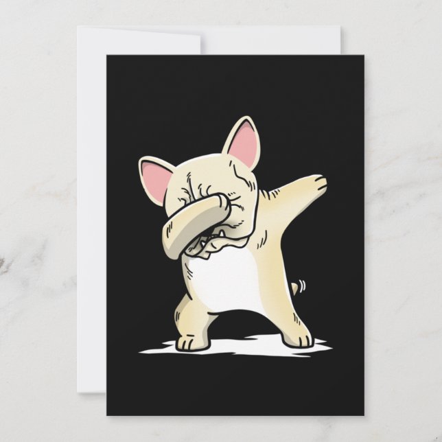 Carte De Remerciements Funny Dabbing Bulldog Dog (Devant)
