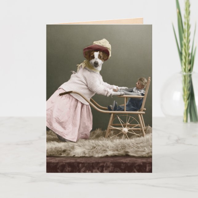 Carte De Remerciements Funny Dog Mother's (Devant)