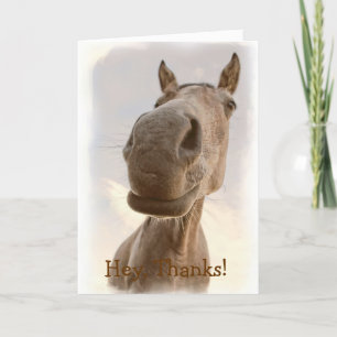 Carte De Remerciements Funny Friendly Horse Thank You Card
