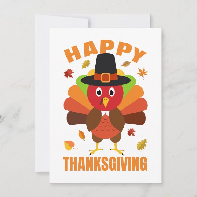 Carte De Remerciements Funny Happy Thanksgiving Day (Devant)