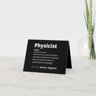 Carte De Remerciements funny physicist definition wizard scientist physic