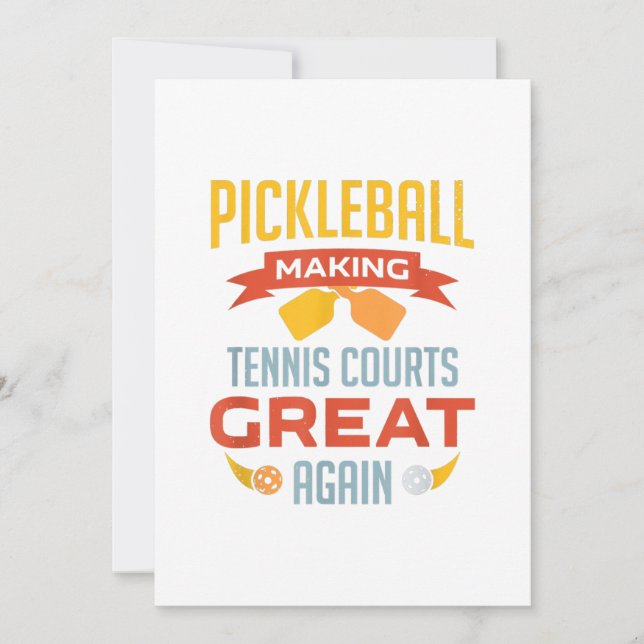 Carte De Remerciements funny pickleball making courts (Devant)
