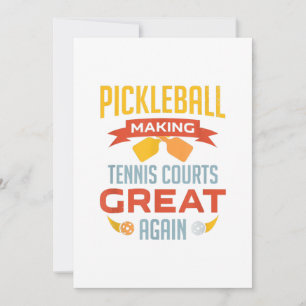 Carte De Remerciements funny pickleball making courts