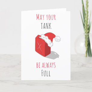 Carte De Remerciements Funny Red Gas Can Christmas Plaisanter Amusant hum