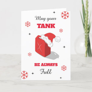 Carte De Remerciements Funny Red Gas Can Christmas Plaisanterie Humour Sn
