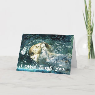 Carte De Remerciements Funny Sleeping SEA Otter Thank You Card
