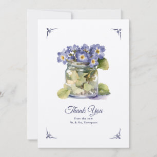 Carte De Remerciements Futur Crépuscule Mariage Floral de la Primevère Co