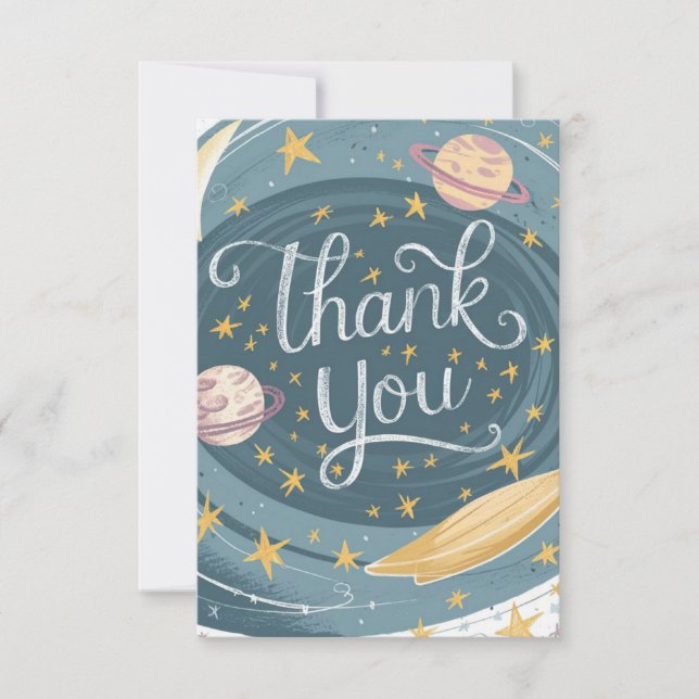 Carte De Remerciements Galaxie céleste à édition joyeuse (Devant)