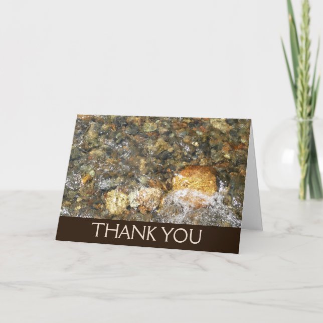 Carte De Remerciements Galets Brown et gris naturel Abstrait (Devant)