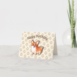 Carte De Remerciements Gallois Corgi Pembroke Joyeux Anniversaire Editabl