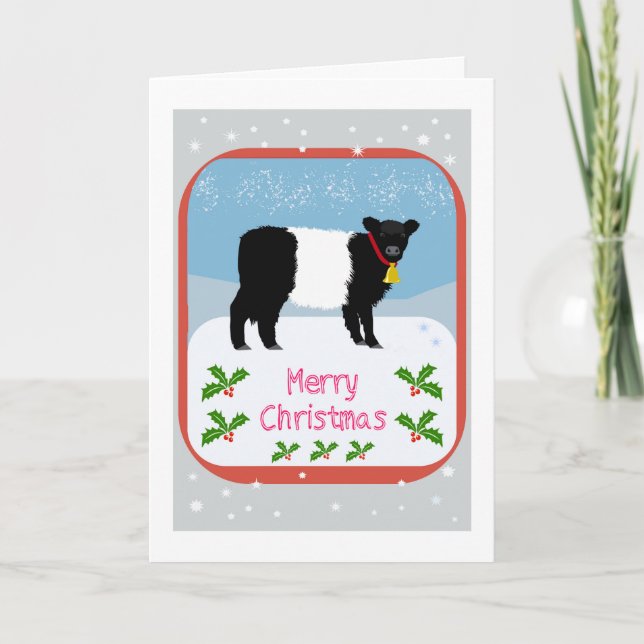 Carte De Remerciements Galloway calf Christmas card (Devant)
