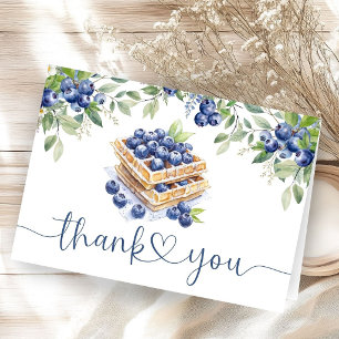 Carte De Remerciements Garçon Baby Shower Gaufre aux Myrtilles Remercieme