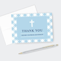 Garçon de première communion à carreaux Gingham bl