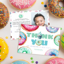Garçon donut mignon message personnalisé photo d'a