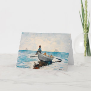 Carte De Remerciements Garçons Dans Un Dory (1880) Par Winslow Homer
