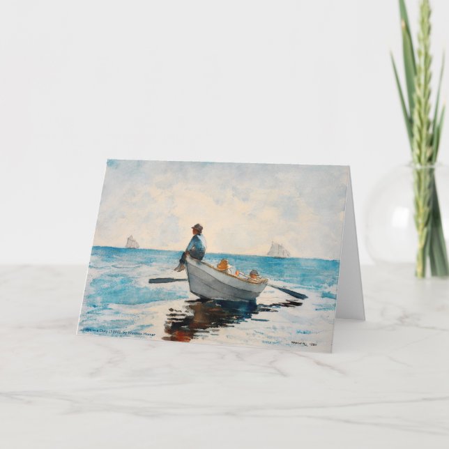 Carte De Remerciements Garçons Dans Un Dory (1880) Par Winslow Homer (Devant)
