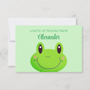 Carte De Remerciements Gardergarten Graduation Grenouille verte
