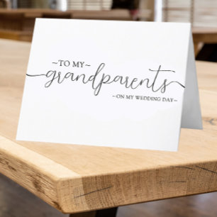 Carte De Remerciements Gardien mariage minimal Grand-parents